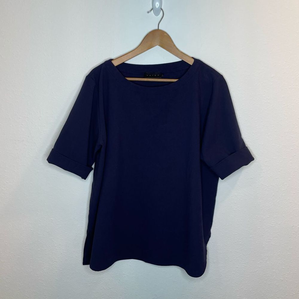 Hatch Maternity Solid Blue Short Sleeve Pullover Top Women’s Size 1 (2-4) (Small